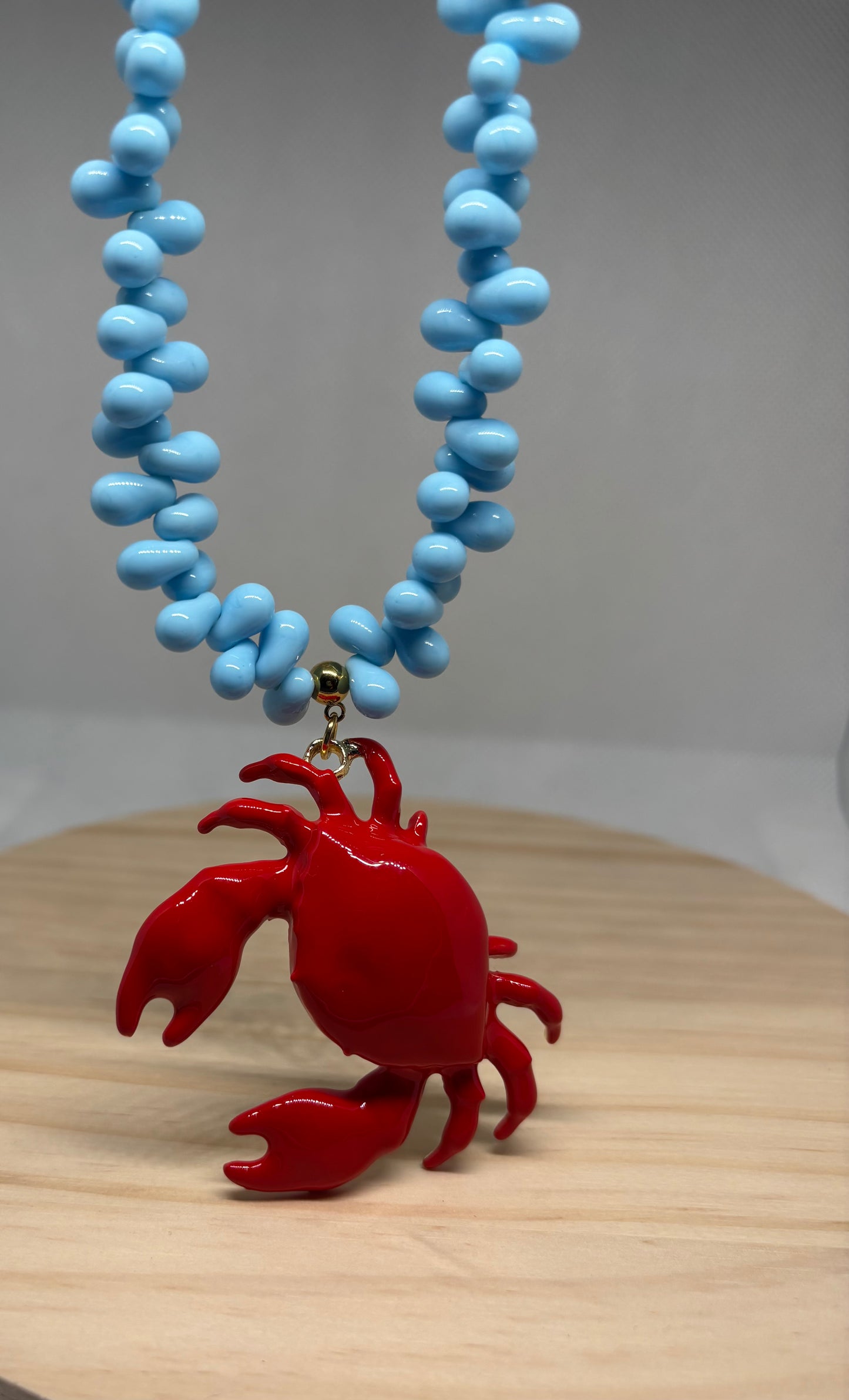 Red Crab Coast Set – Necklace & Bracelet 🦀🌊