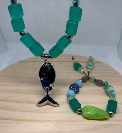 Mar Turquesa🌊| Necklace & Bracelet