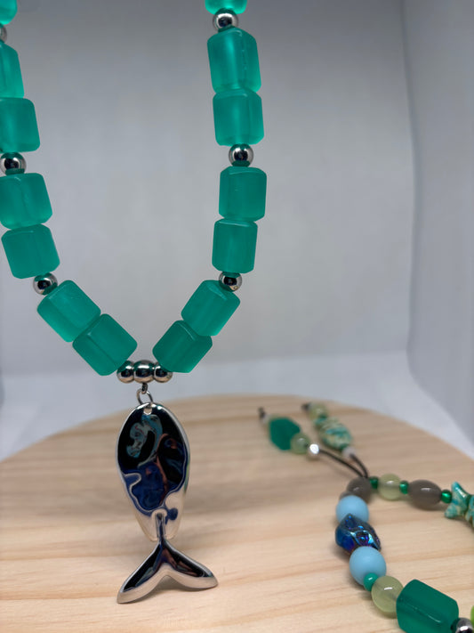 Mar Turquesa🌊| Necklace & Bracelet
