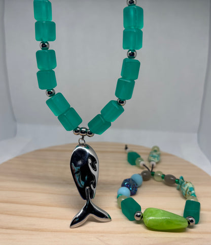 Mar Turquesa🌊| Necklace & Bracelet