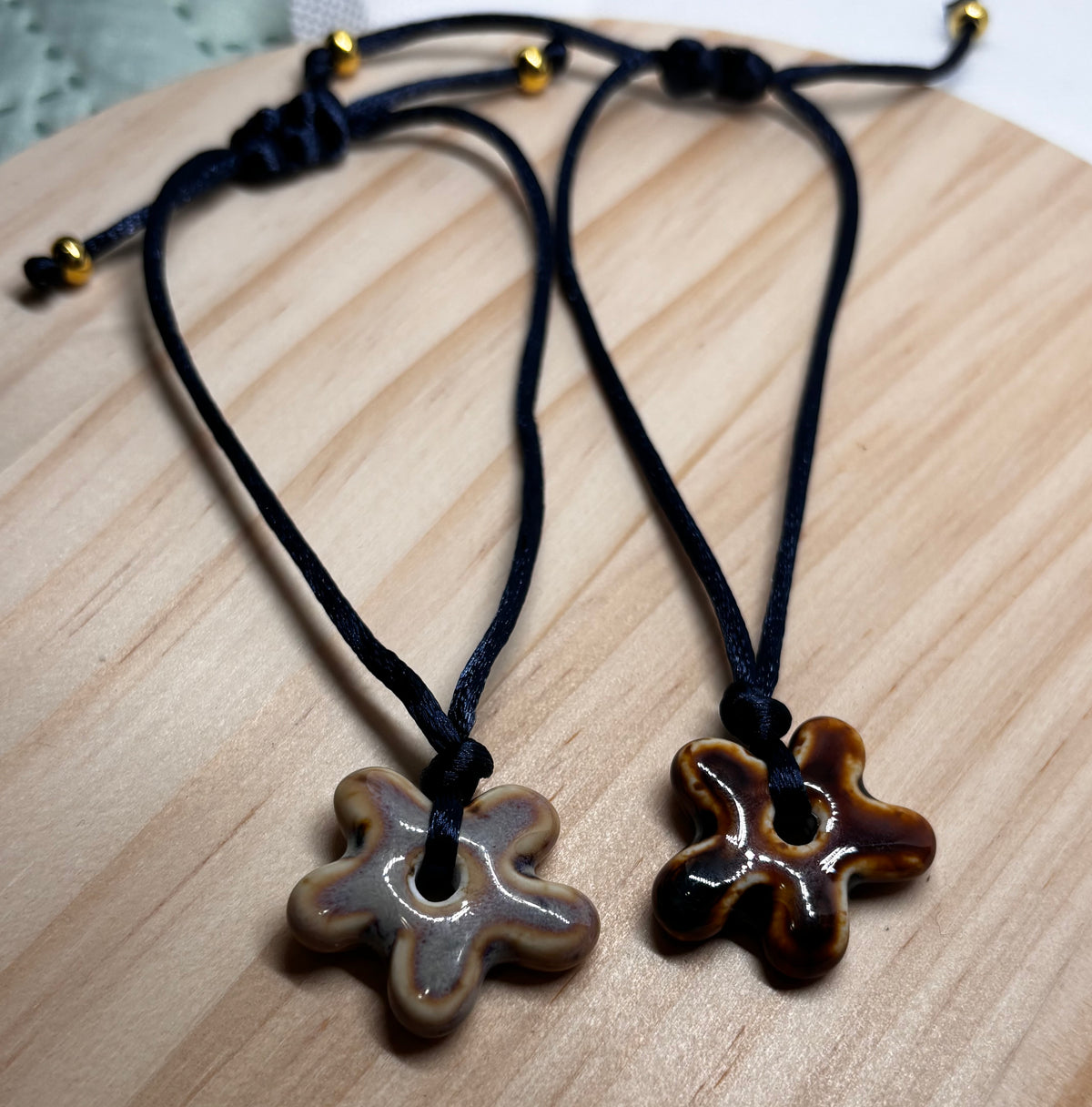 Flor de cerámica|Bracelet🍁🌊